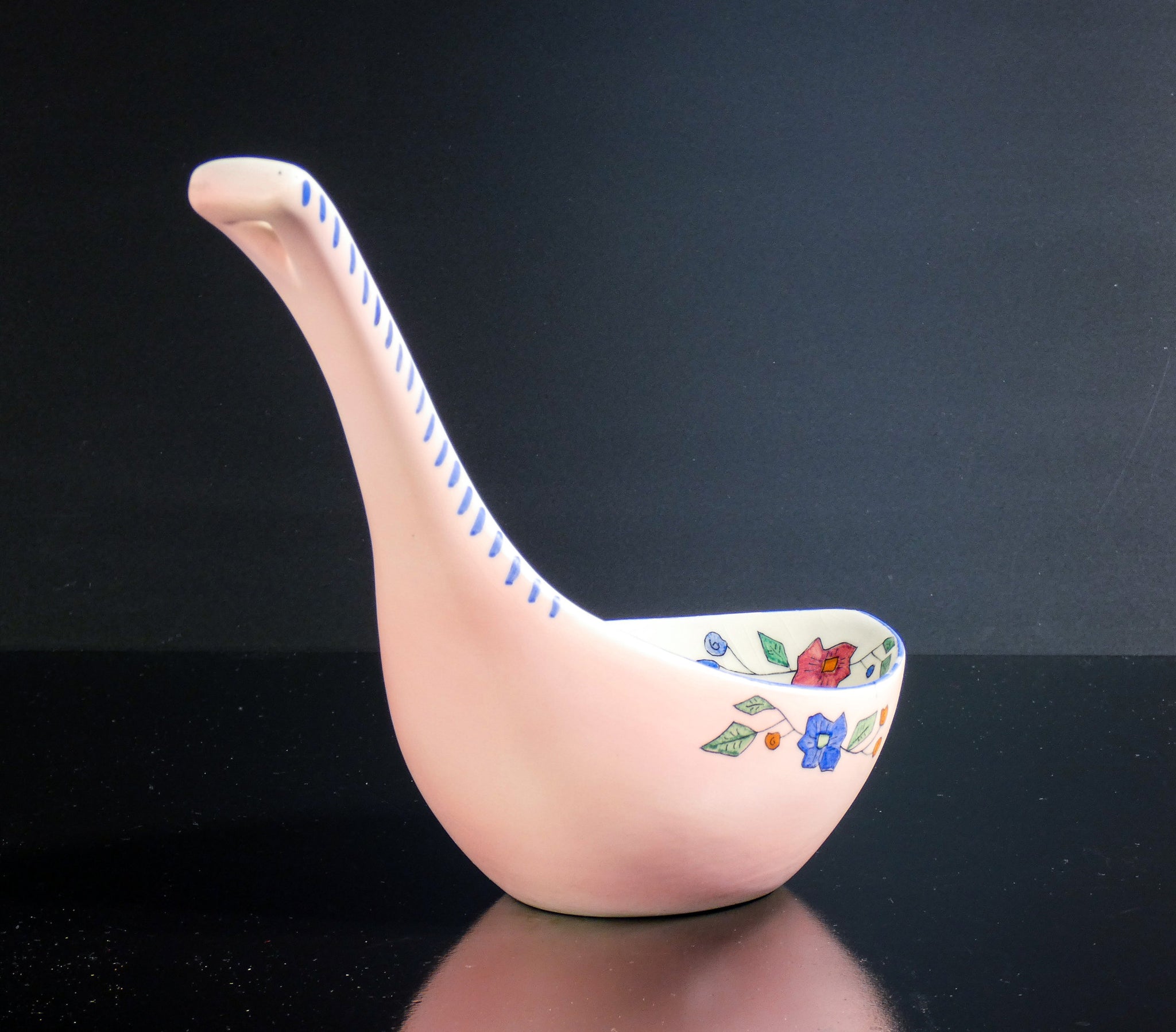 coppia vasi svuotatasche lenci ceramica dipinta a mano torino epoca 1940s