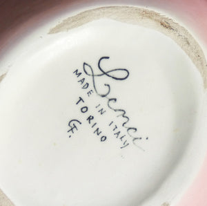 coppia vasi svuotatasche lenci ceramica dipinta a mano torino epoca 1940s
