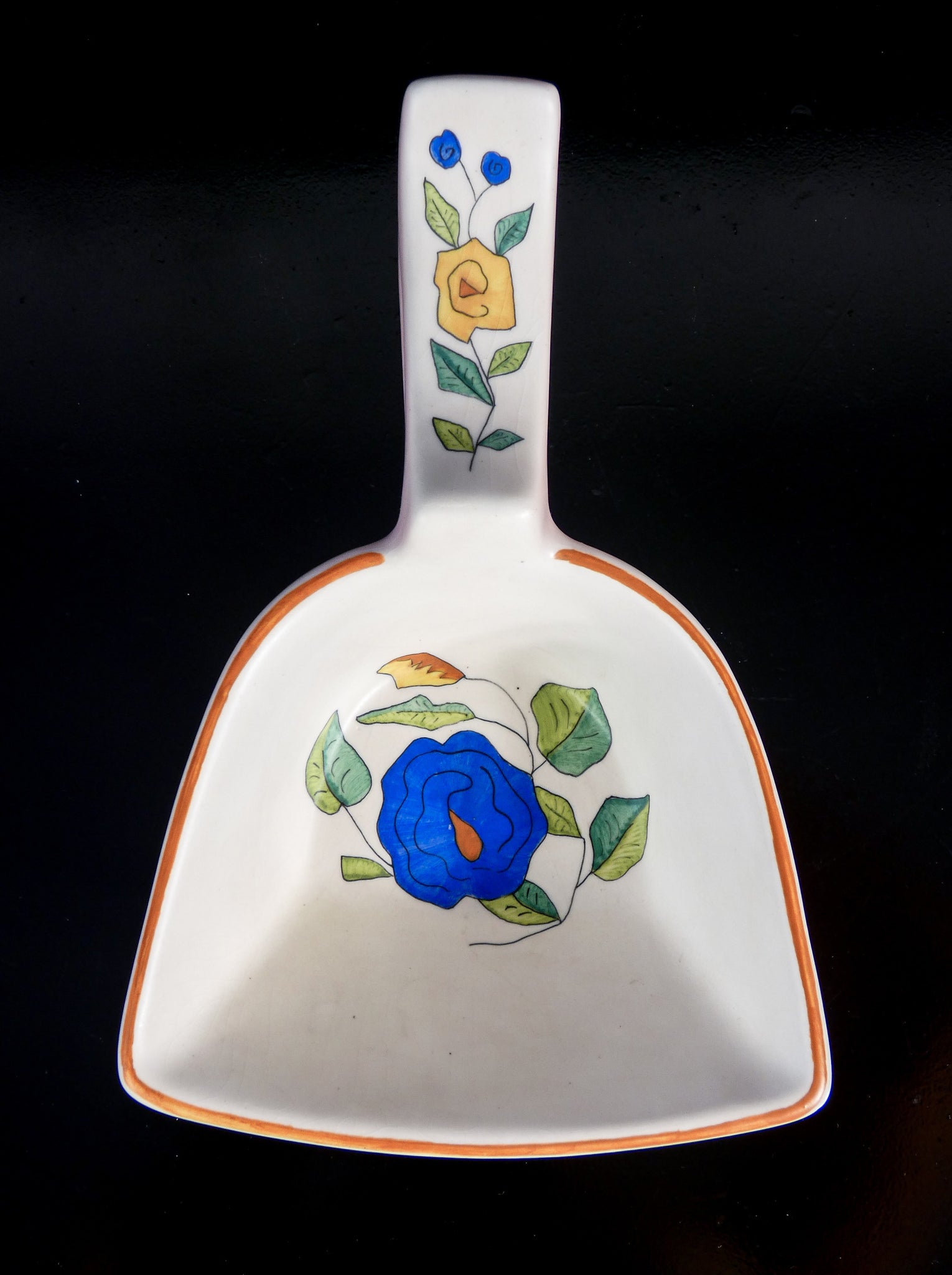 coppia vasi svuotatasche lenci ceramica dipinta a mano torino epoca 1940s