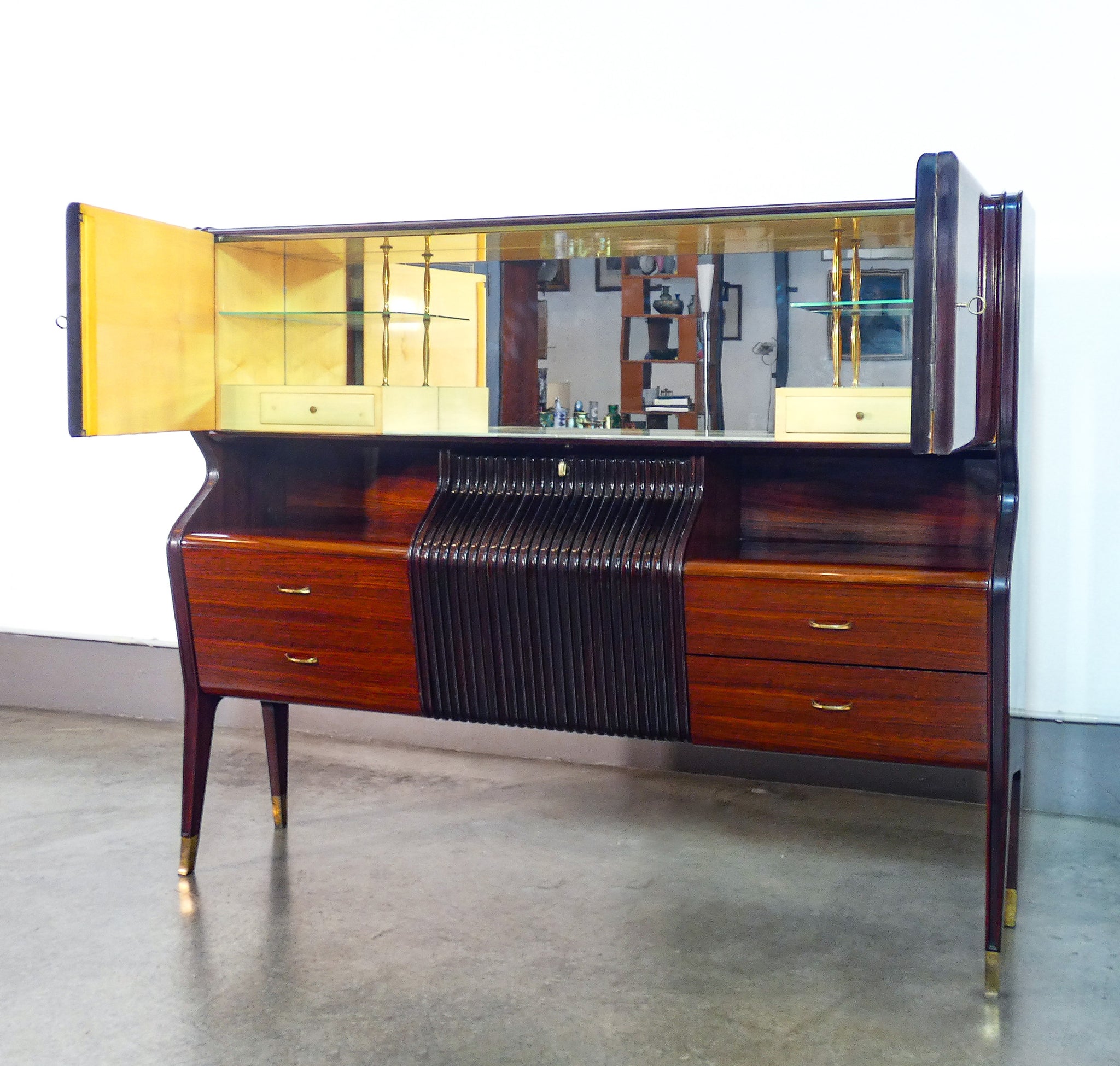 credenza design osvaldo borsani mobile bar cabinet italia 1950s vintage epoca
