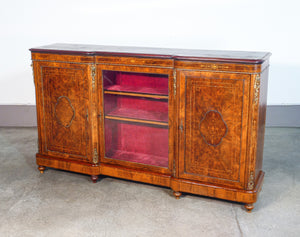 credenza napoleone iii legno radica intarsiata epoca 1800 3 ante antica