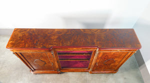 credenza napoleone iii legno radica intarsiata epoca 1800 3 ante antica