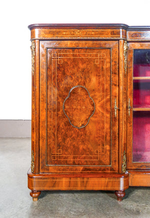 credenza napoleone iii legno radica intarsiata epoca 1800 3 ante antica