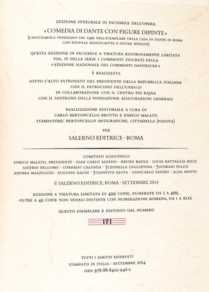 divina commedia dante 1491 manoscritto codice miniato salerno ed fascimile