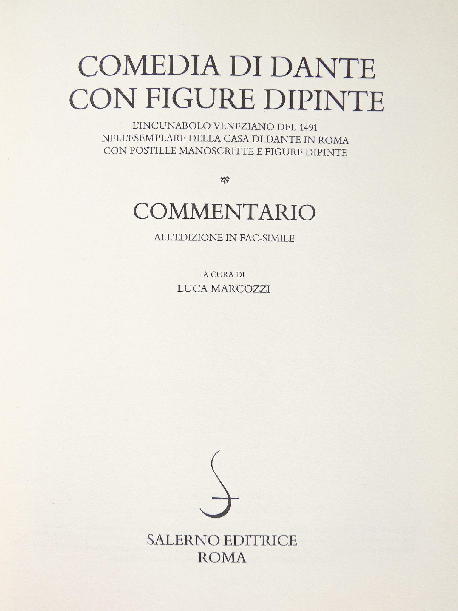 divina commedia dante 1491 manoscritto codice miniato salerno ed fascimile