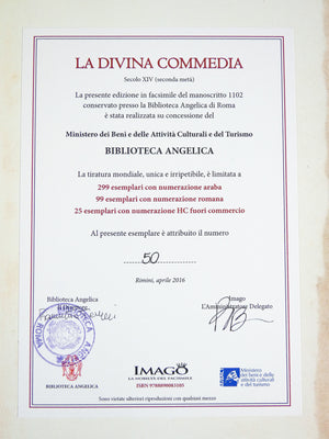 divina commedia dante biblioteca angelica manoscritto codice miniato fascimile