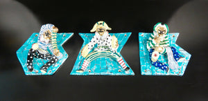 formelle appendiabiti design otello rosa per san polo ceramica arlecchino set 3