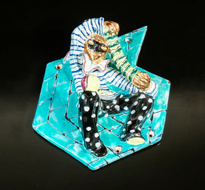 formelle appendiabiti design otello rosa per san polo ceramica arlecchino set 3