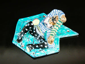formelle appendiabiti design otello rosa per san polo ceramica arlecchino set 3