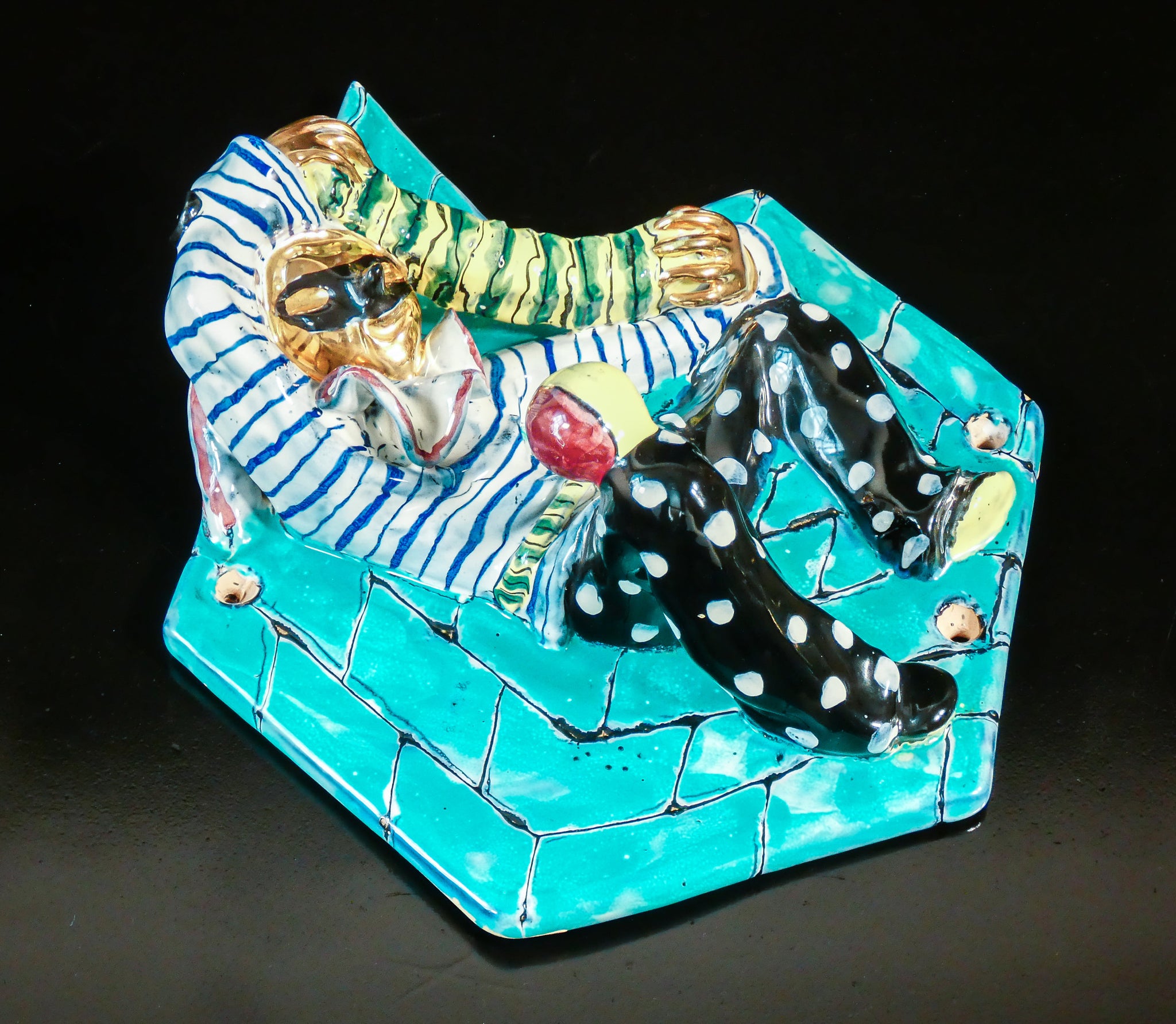 formelle appendiabiti design otello rosa per san polo ceramica arlecchino set 3