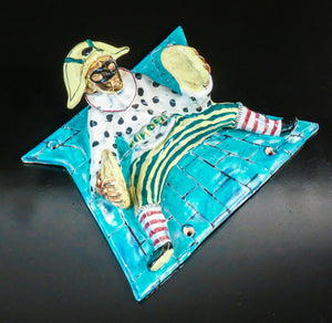 formelle appendiabiti design otello rosa per san polo ceramica arlecchino set 3