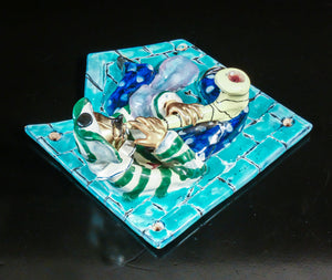 formelle appendiabiti design otello rosa per san polo ceramica arlecchino set 3
