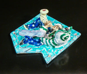 formelle appendiabiti design otello rosa per san polo ceramica arlecchino set 3