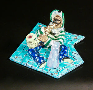 formelle appendiabiti design otello rosa per san polo ceramica arlecchino set 3