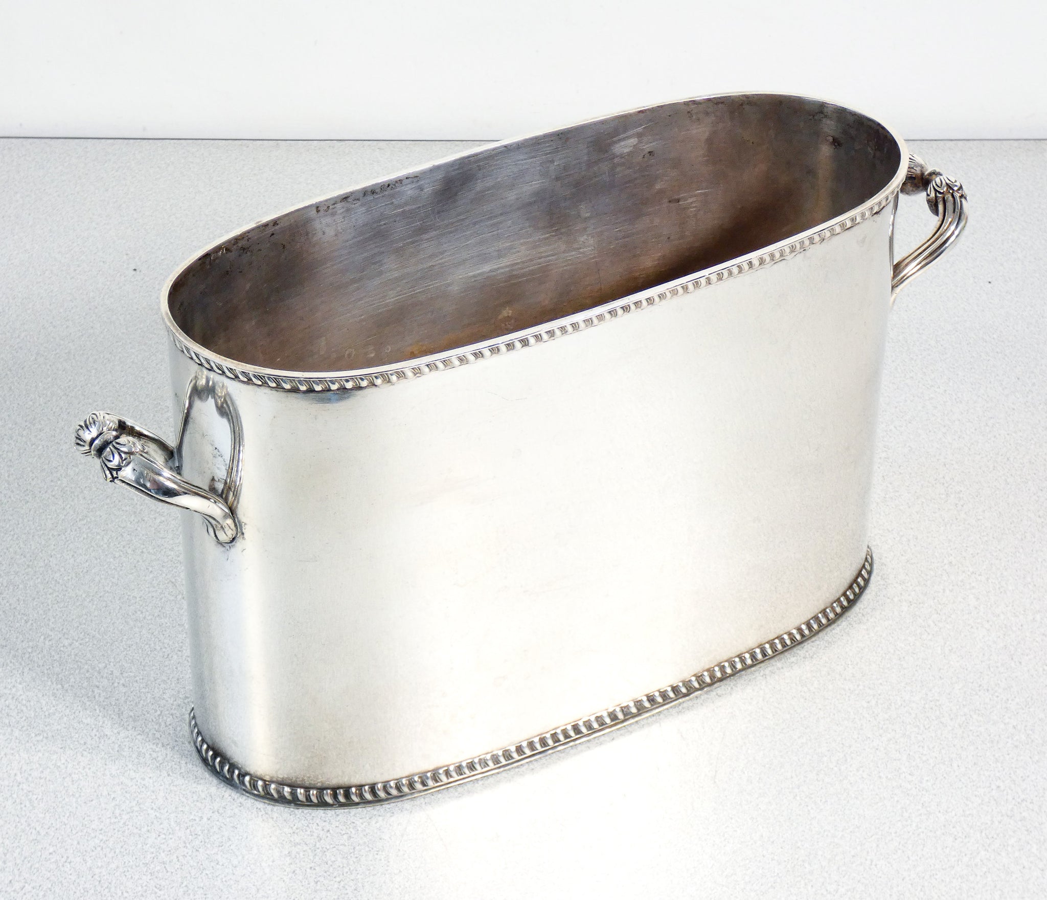 glacette moet chandon placcato argento silverplate secchiello ghiaccio champagne