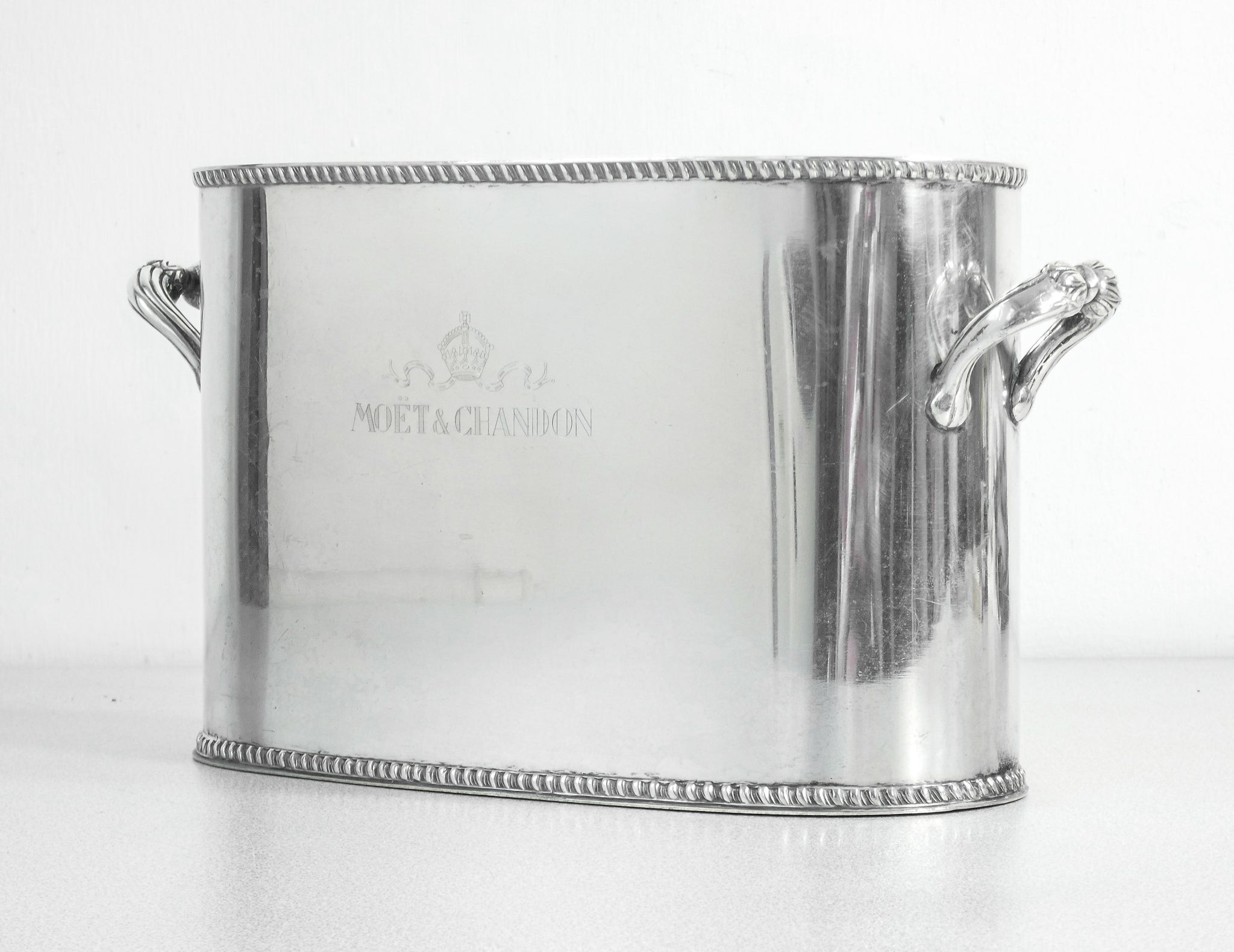 glacette moet chandon placcato argento silverplate secchiello ghiaccio champagne