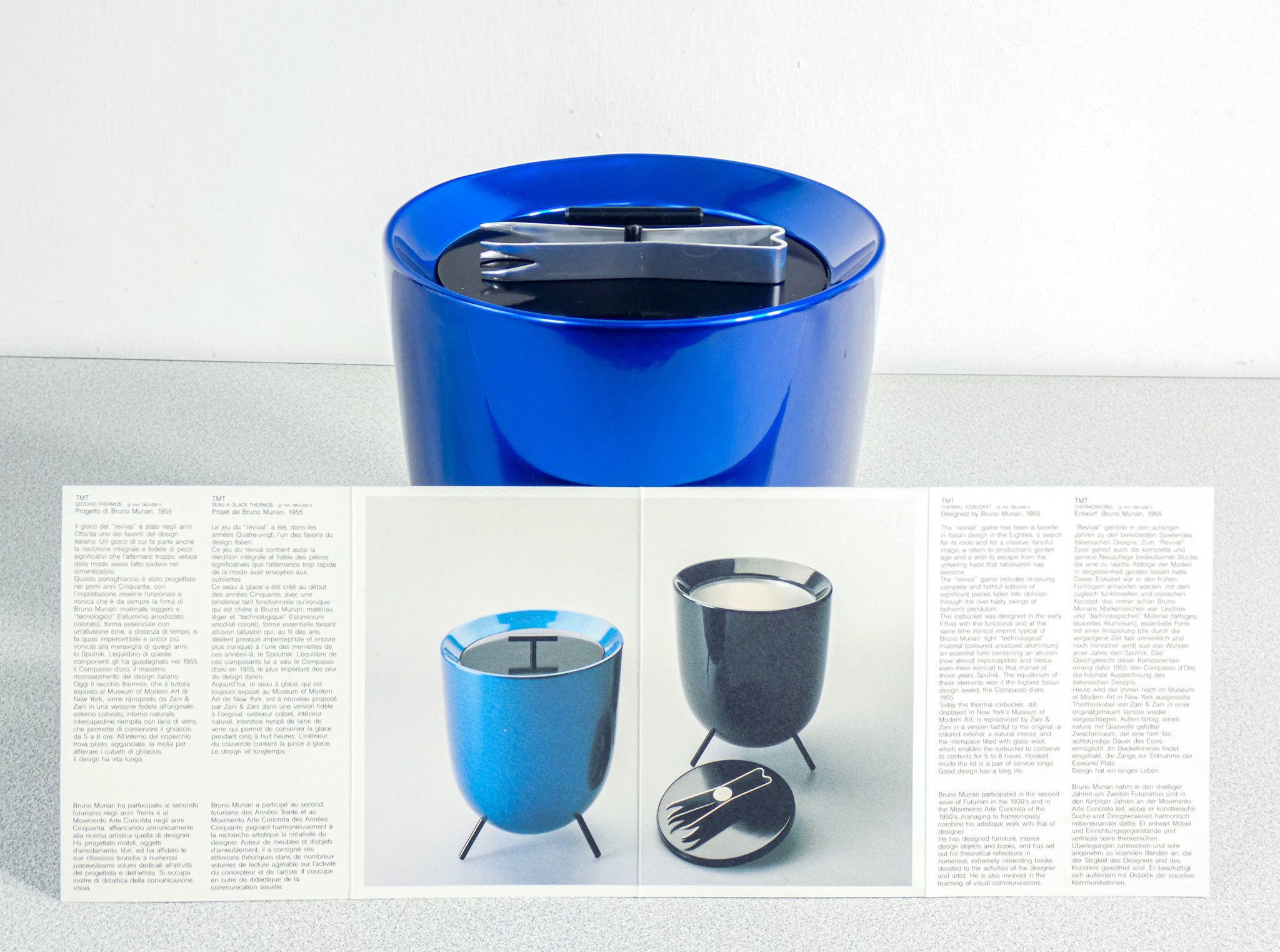 glacette tmt design bruno munari per zani zani 1955 secchio thermos ghiaccio