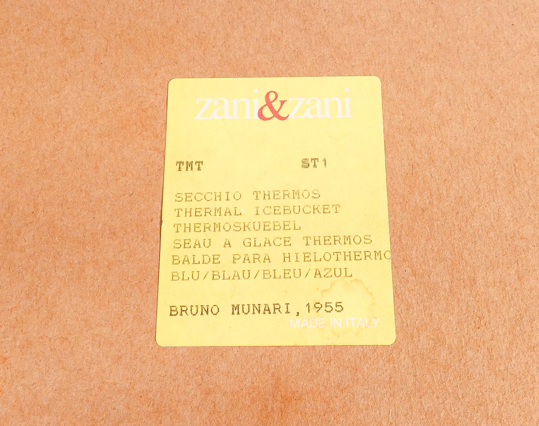 glacette tmt design bruno munari per zani zani 1955 secchio thermos ghiaccio