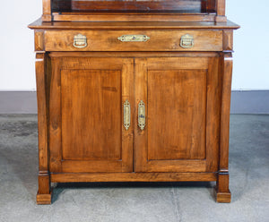 grande libreria credenza stile impero legno massello noce epoca 1800 armadio