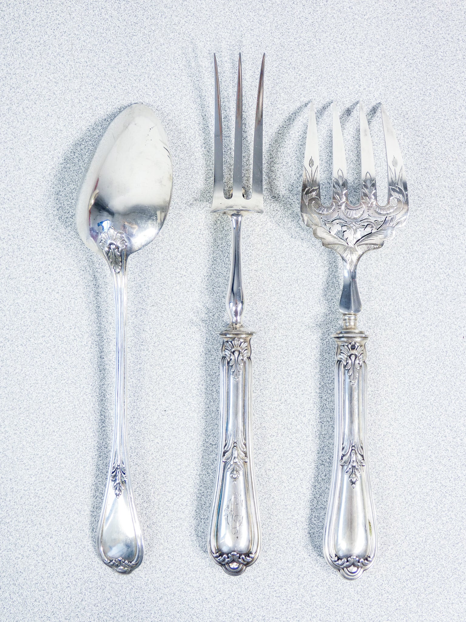 grande servizio posate henri soufflot 93 pz argento 800 epoca 1800 custodia