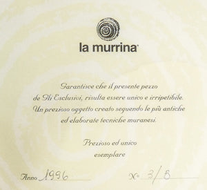 grande vaso vetro soffiato la murrina collezione gli esclusivi pezzo unico