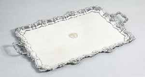 grande vassoio placcato argento silver plated sheffield marples co epoca 1900