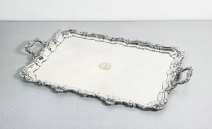 grande vassoio placcato argento silver plated sheffield marples co epoca 1900
