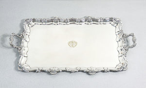 grande vassoio placcato argento silver plated sheffield marples co epoca 1900