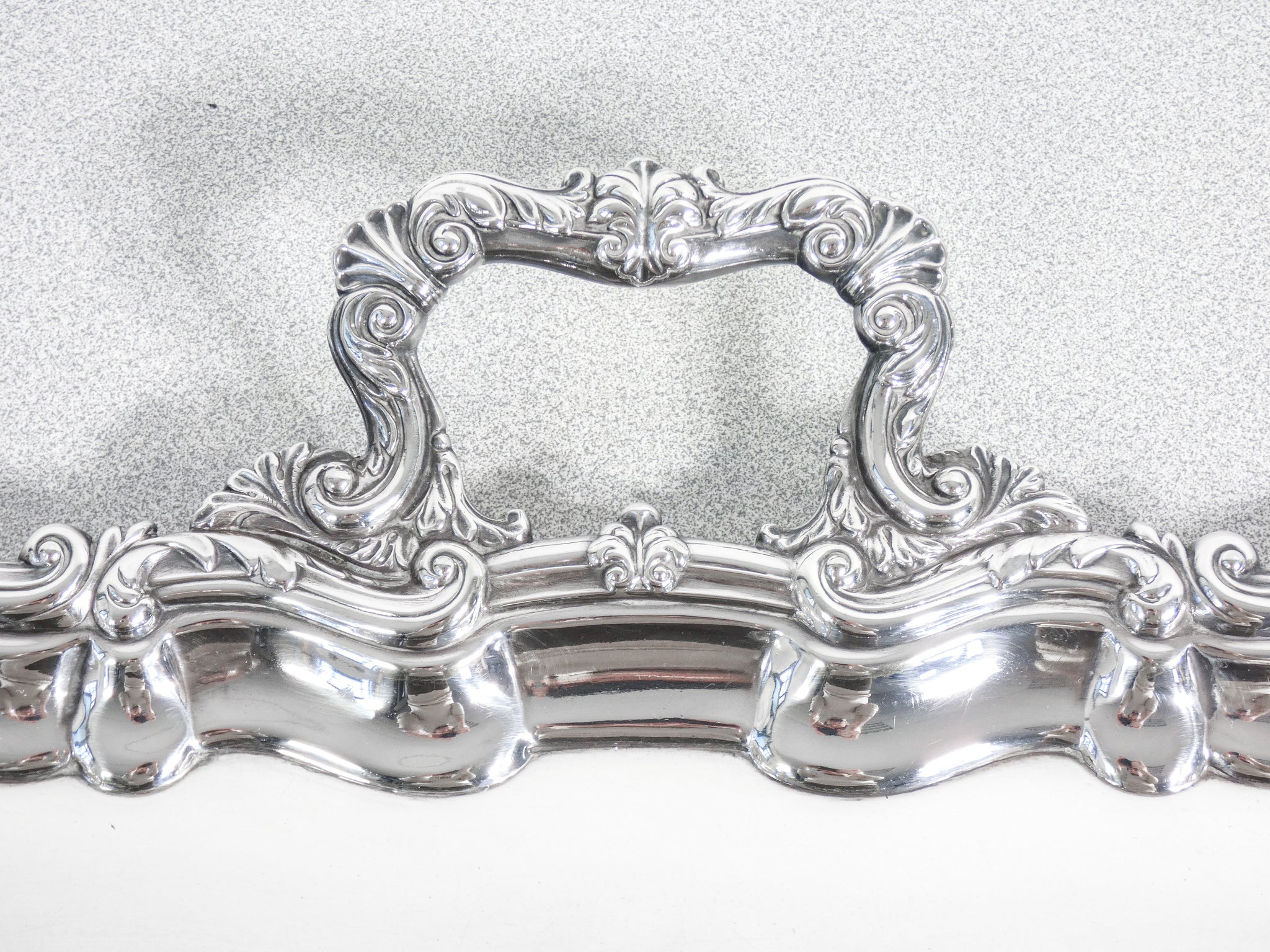 grande vassoio placcato argento silver plated sheffield marples co epoca 1900