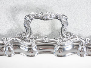 grande vassoio placcato argento silver plated sheffield marples co epoca 1900