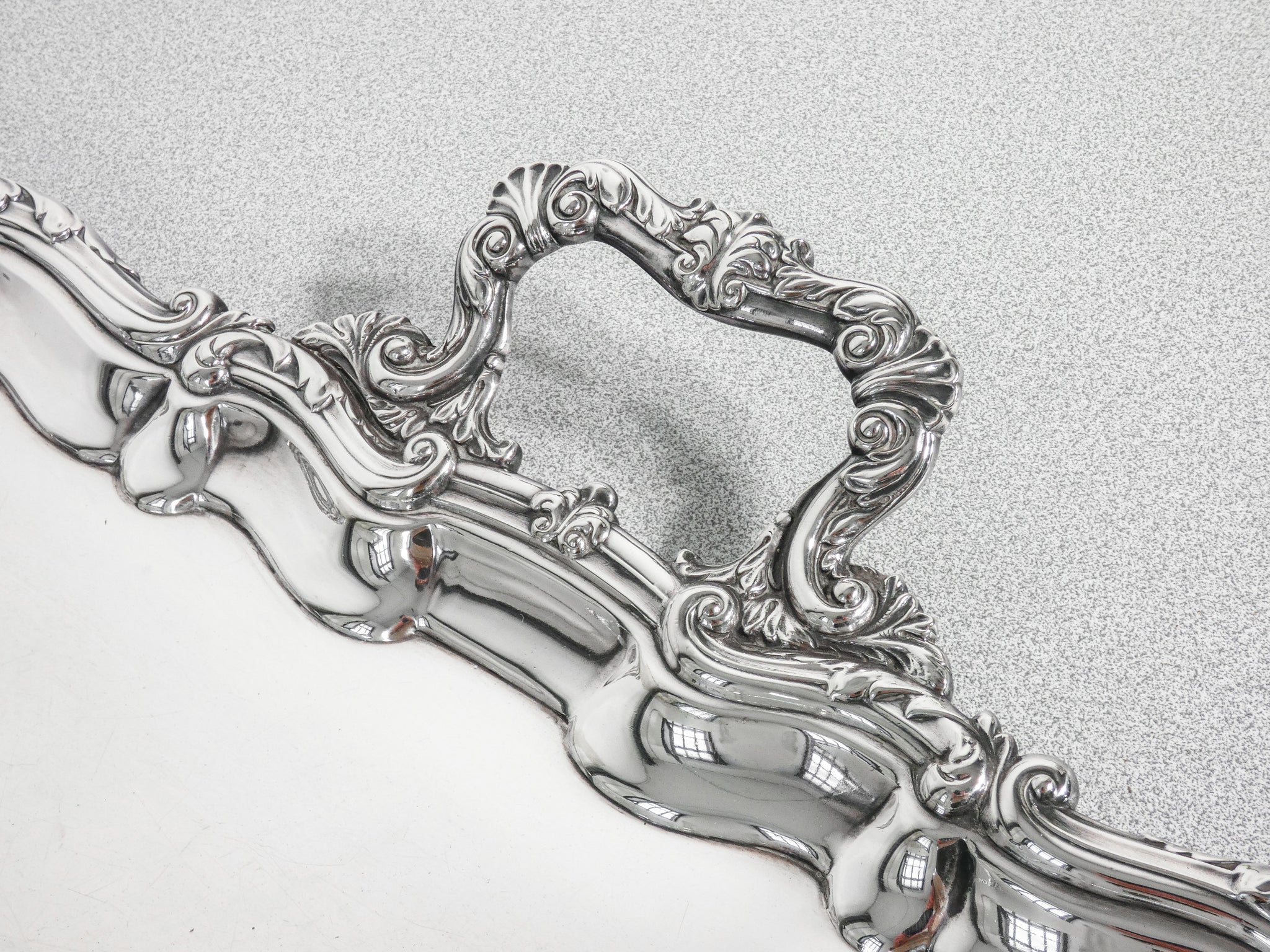 grande vassoio placcato argento silver plated sheffield marples co epoca 1900