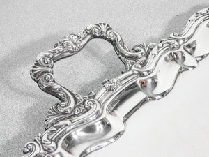 grande vassoio placcato argento silver plated sheffield marples co epoca 1900