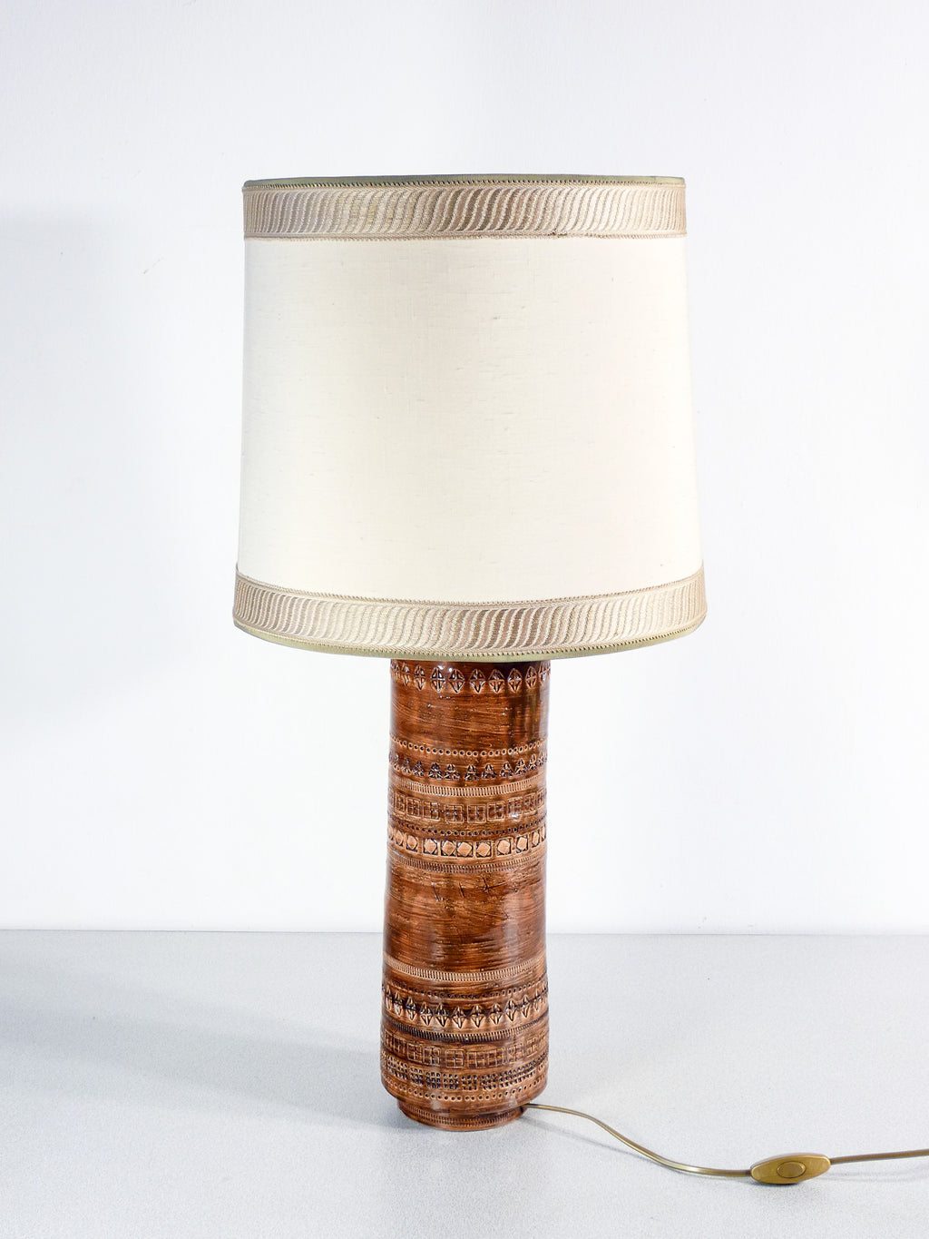 lampada abat jour design aldo londi per bitossi sahara ceramica 1950s