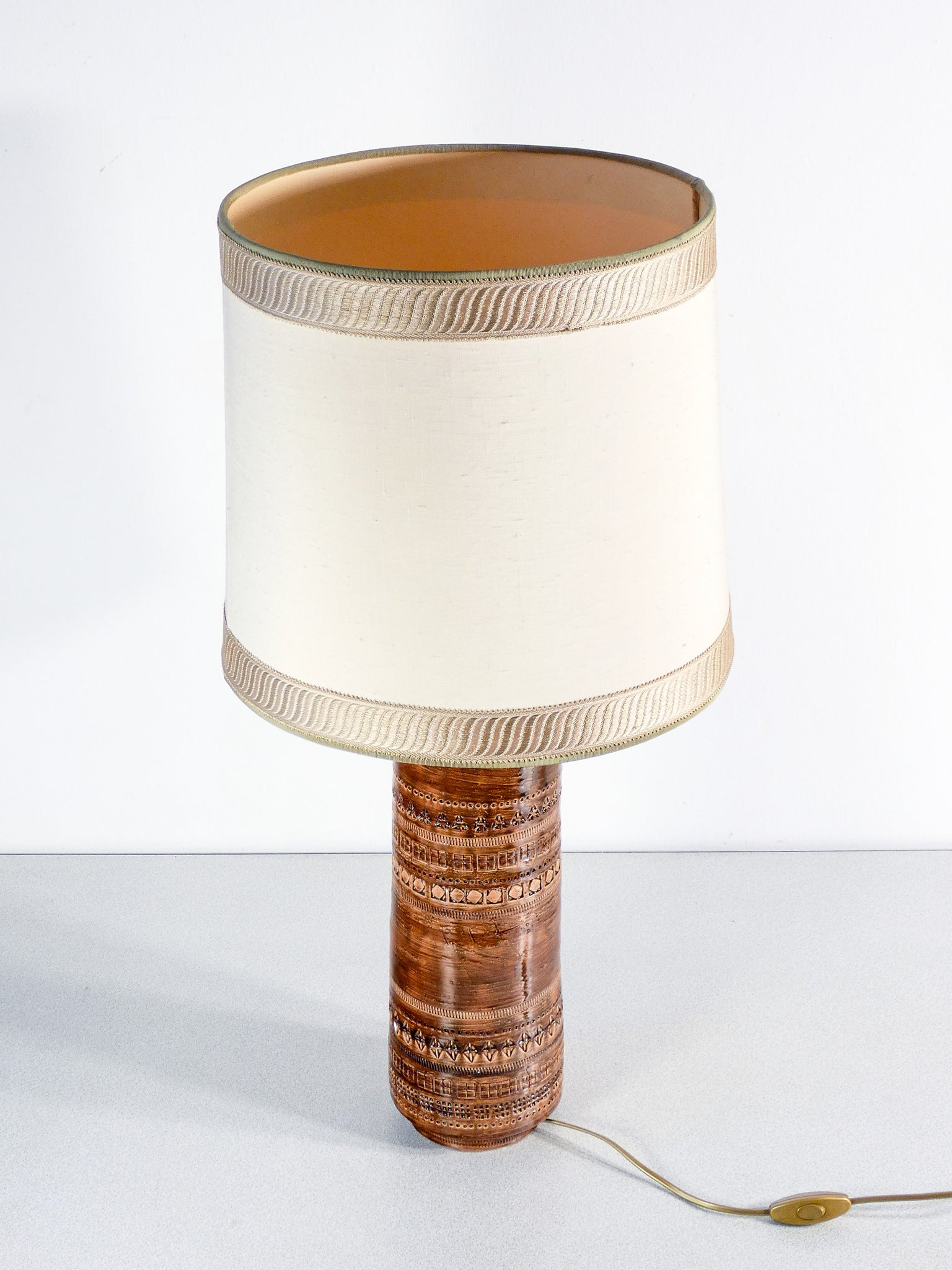 lampada abat jour design aldo londi per bitossi sahara ceramica 1950s