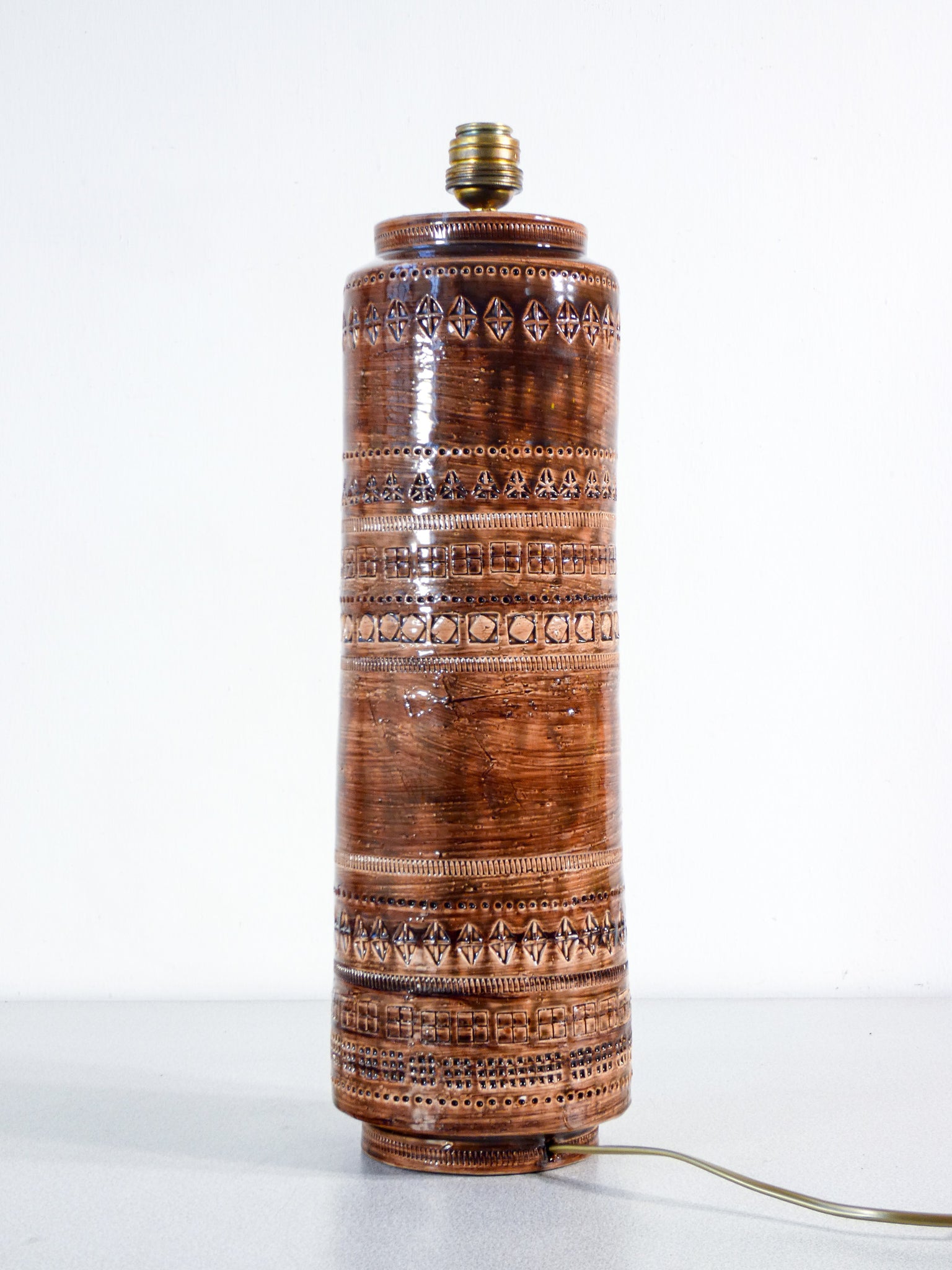 lampada abat jour design aldo londi per bitossi sahara ceramica 1950s