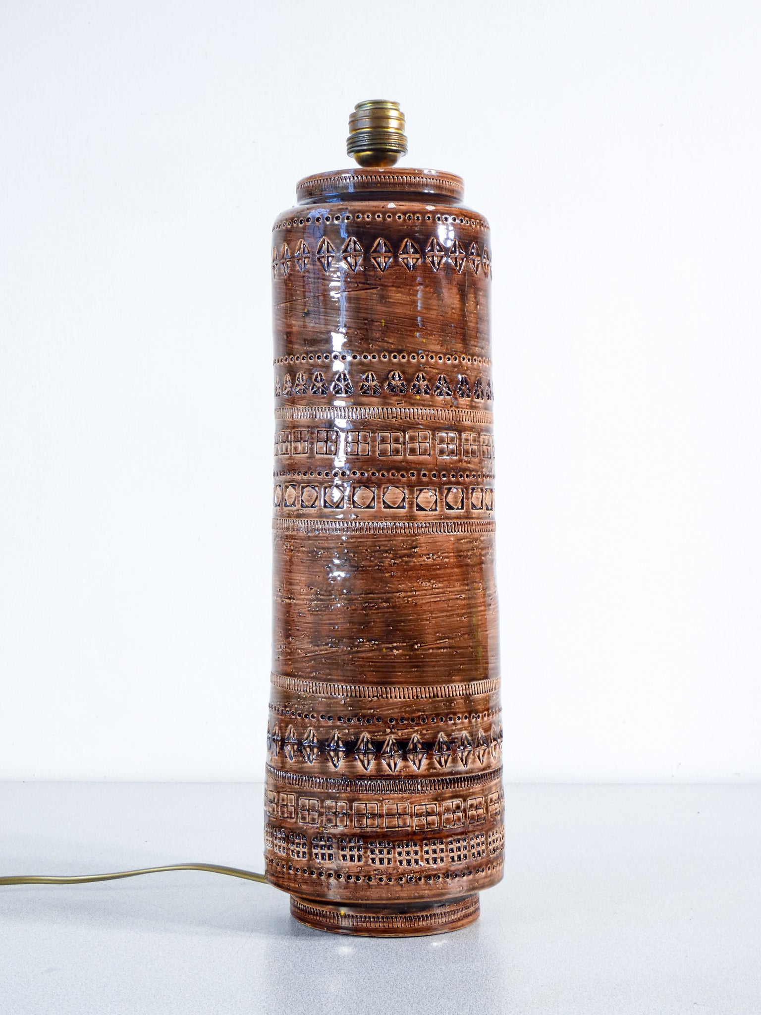 lampada abat jour design aldo londi per bitossi sahara ceramica 1950s