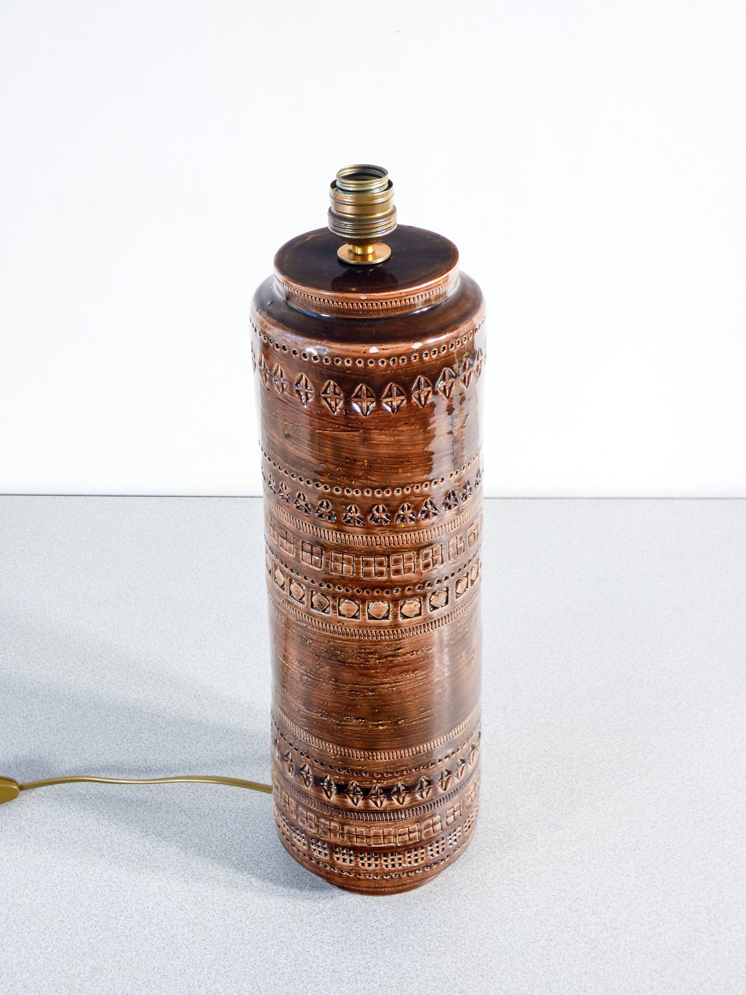 lampada abat jour design aldo londi per bitossi sahara ceramica 1950s