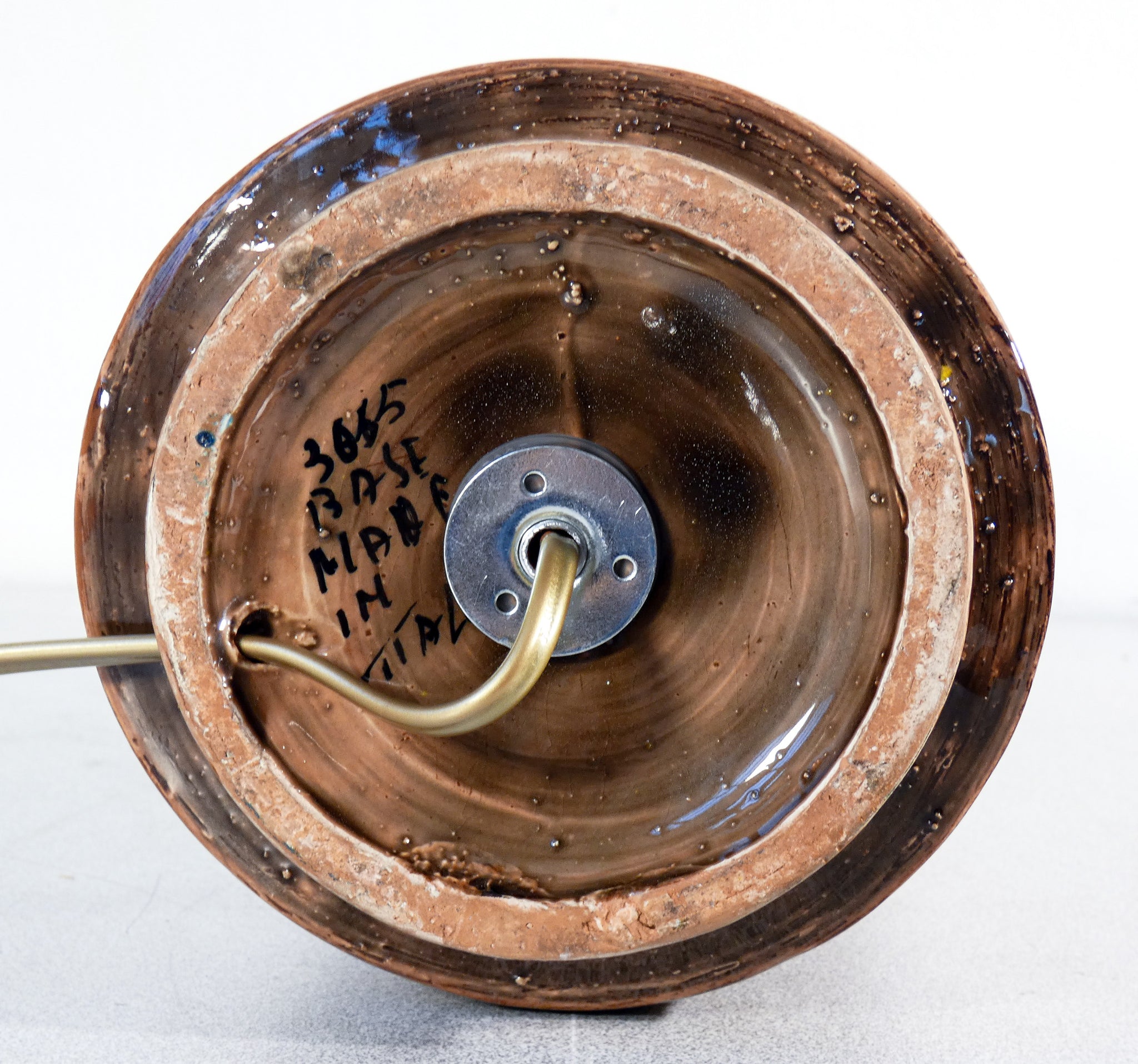 lampada abat jour design aldo londi per bitossi sahara ceramica 1950s