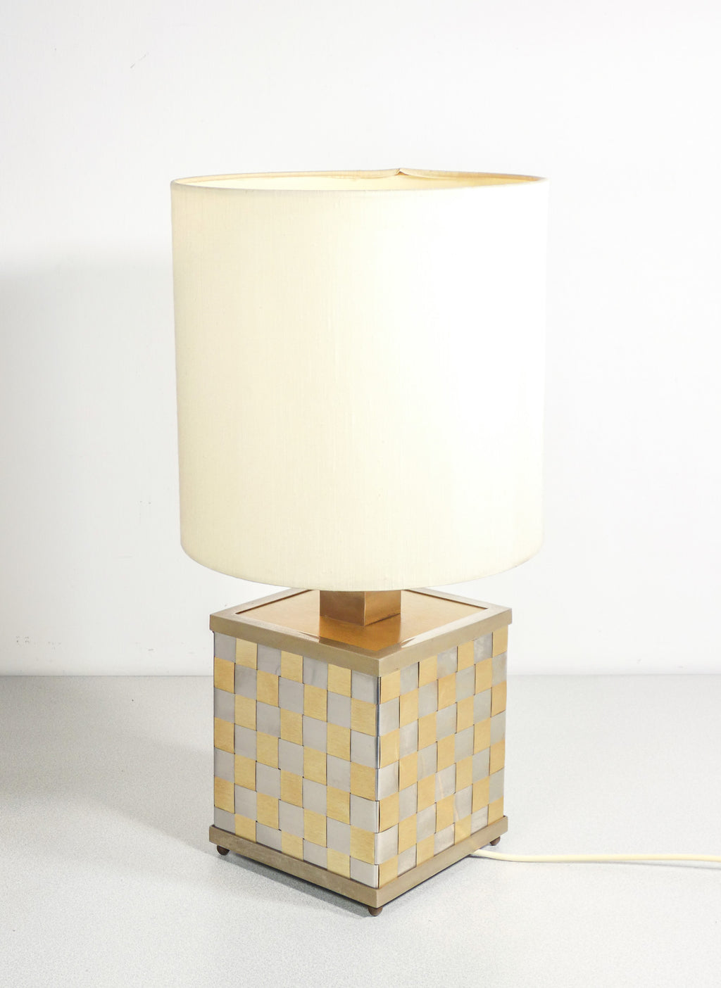 lampada abat jour design italia stile willy rizzo metallo cromato 1970s