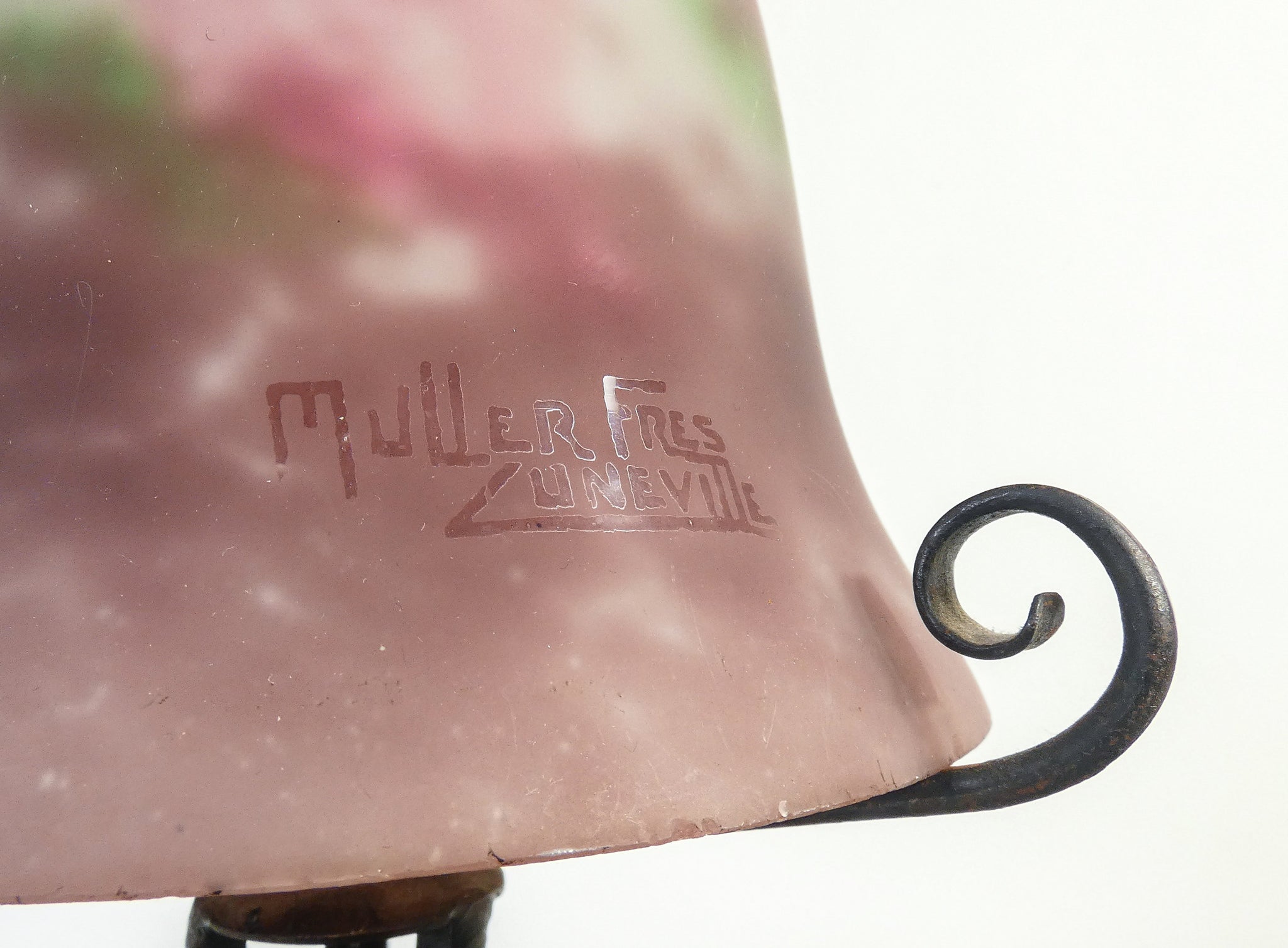 lampada da tavolo muller freres luneville art deco vetro francia epoca 1920s