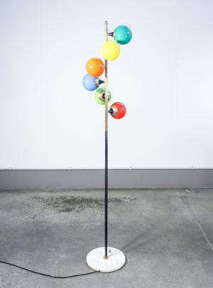 lampada design stilnovo alberello da terra piantana vetro vintage floor lamp