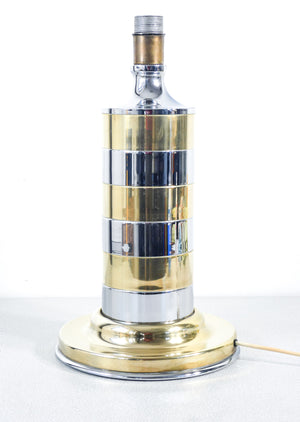 lampada tavolo design italia 1970s metallo cromato vintage abat jour table lamp
