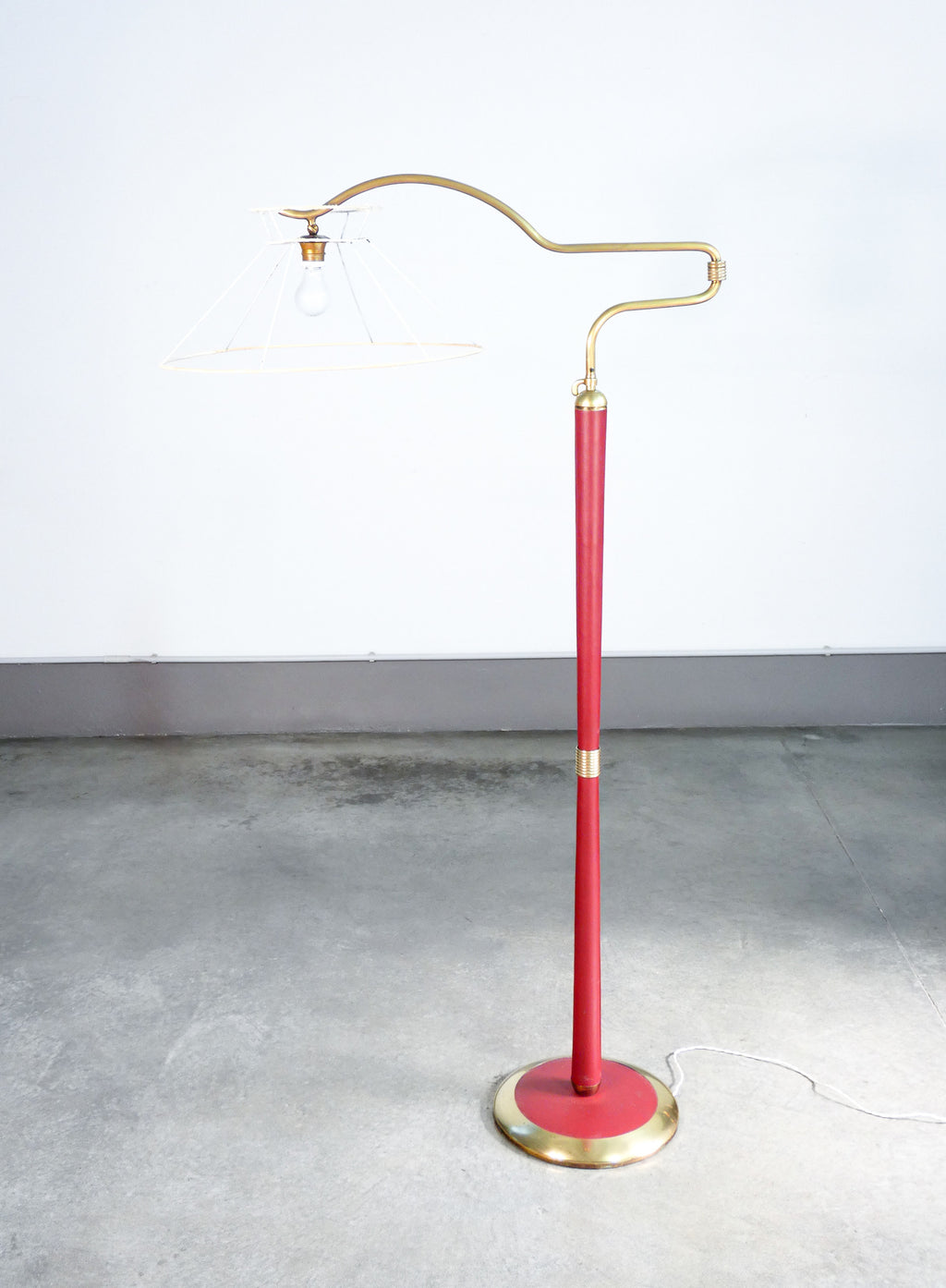 lampada terra design attr arredoluce angelo lelli piantana edge epoca 1940s