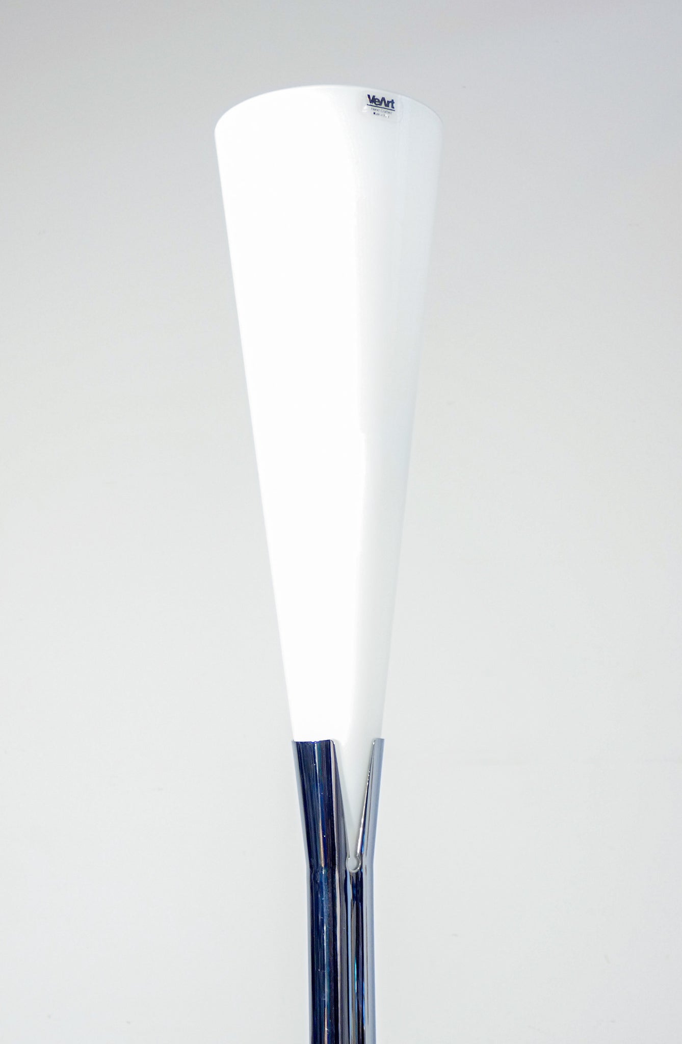 lampada terra design veart vetro soffiato murano cromata piantana 1980s