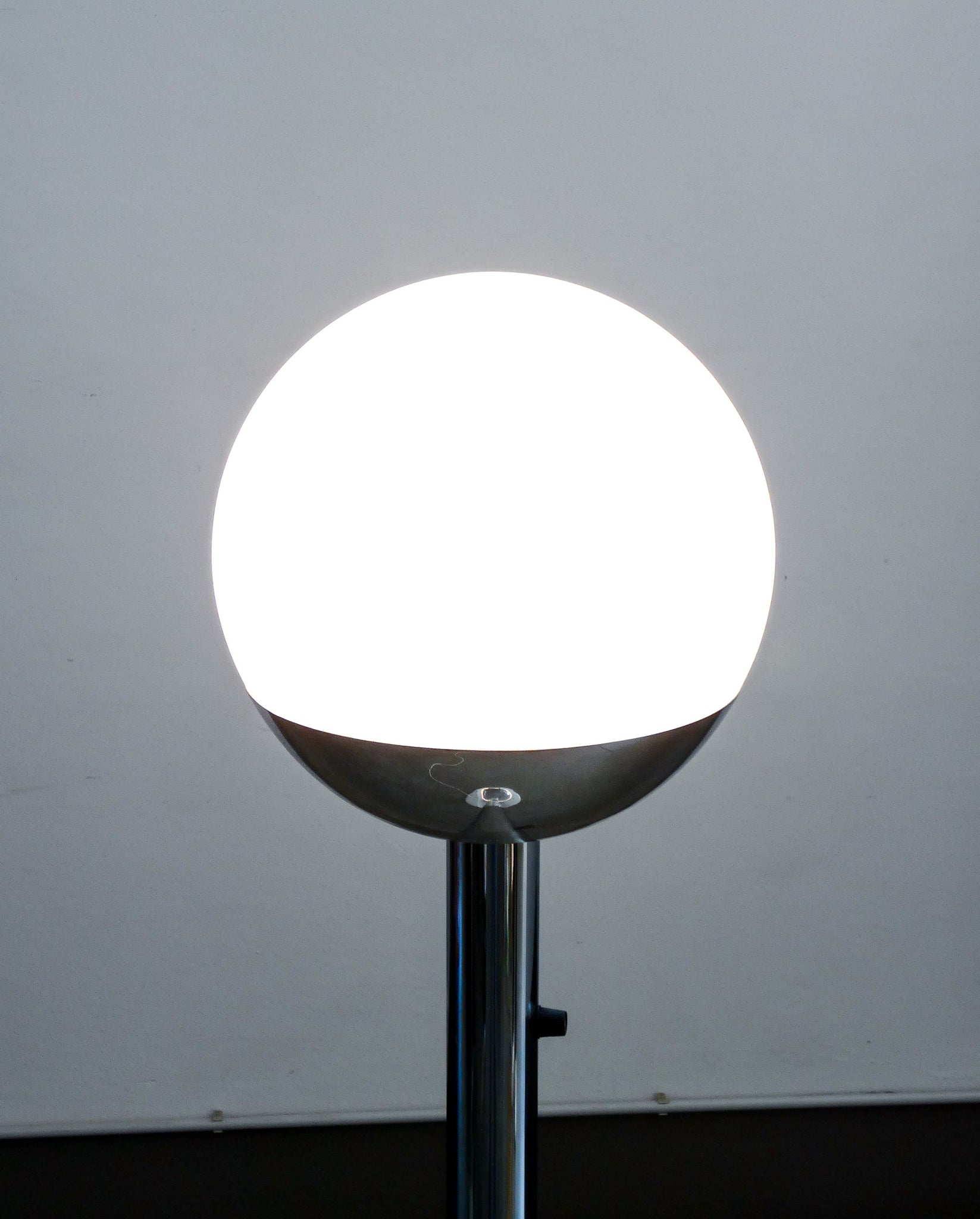 lampada terra p428 design pia guidetti crippa per lumi piantana 1970s cromato
