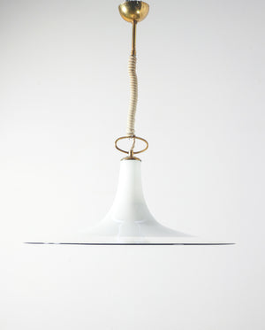 lampadario sospensione vetro soffiato murano vintage hanging lamp opalino