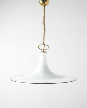 lampadario sospensione vetro soffiato murano vintage hanging lamp opalino
