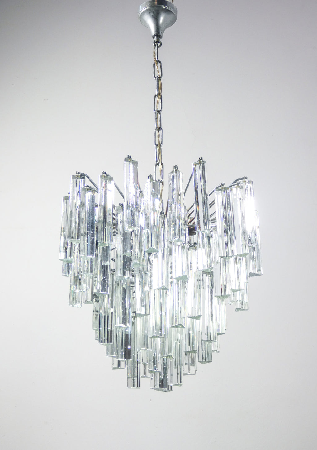 lampadario trilobo design paolo venini 1970s vetro murano trilobi chandelier