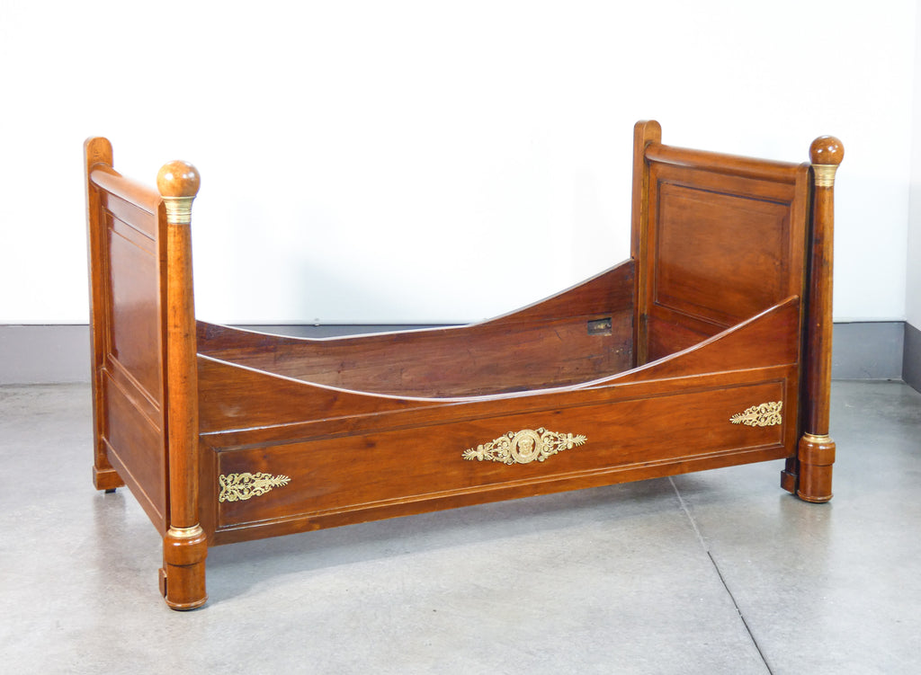letto impero legno noce massello originale epoca 1800 divano sofa antico