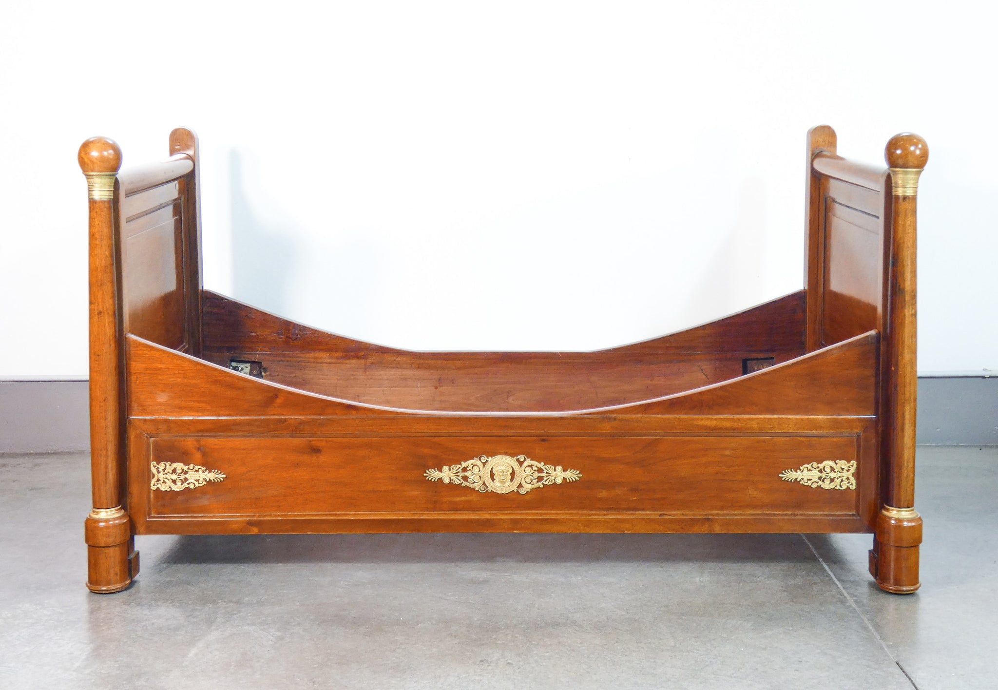 letto impero legno noce massello originale epoca 1800 divano sofa antico